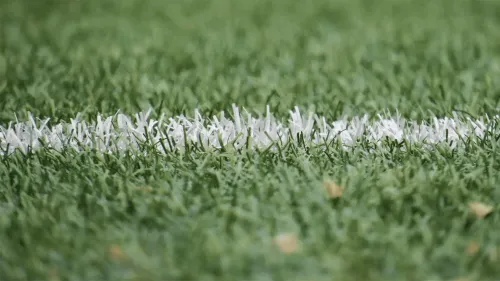 Fußball Linenabgrenzung auf Rasen